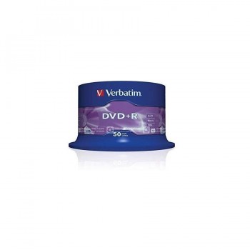 DVD+R 4.7 GB 16X 120 MN VERBATIM TARRINA 50 UDS
