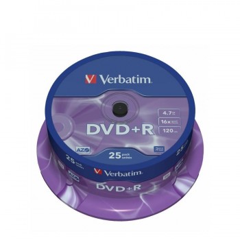 DVD +R 4.7GB 16X TARRINA 25UDS VERBATIM