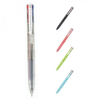 BOLIGRAFO RETRÁCTIL 4 COLORES SUPERGRIP G CUERPO TRANSPARENTE PILOT