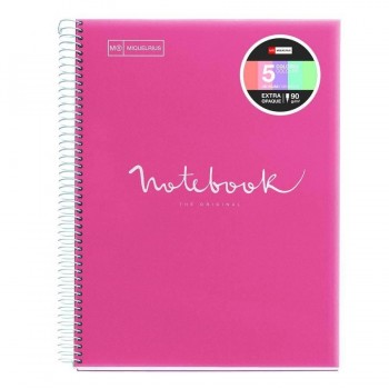 CUADERNO MICROP A5 120H 90G C/5 PP NOTEBOOK 5 EMOTIONS ROSA MIQUELRIUS