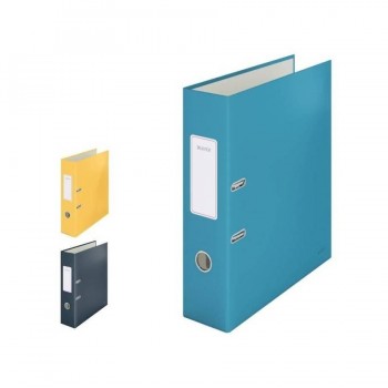 ARCHIVADOR DE PALANCA LEITZ COSY CARTÓN FORRADO 180º A4 80 MM AZUL