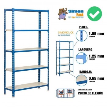 KIT SIMONCLICK MINI 5/300 AZUL/BLANCO 180KG SIMON RACK