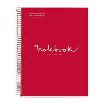 CUADERNO TAPA DURA A4 CLA 120H EMOTIONS ROJO MIQUEL RIUS