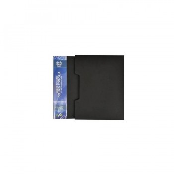 CARPETA DE FUNDAS DELUX CON CAJA A4 120 FUNDAS NEGRO FRAGA