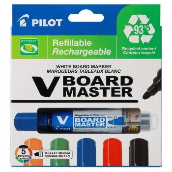 ROTULADOR PIZARRA ESTUCHE CON 5 ROTULADORES VBOARD MASTER PILOT