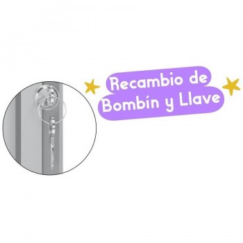 Llave y bombín de recambio para vitrina Premium Plus puerta corredera