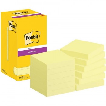 Notas Post-it   super Sticky amarillas