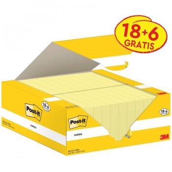 Pack ahorro notas Post-it  18 + 6 gratis