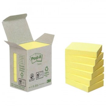 Notas Post-it  recicladas amarillas