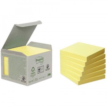 Notas Post-it  recicladas amarillas