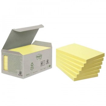 Notas Post-it  recicladas amarillas