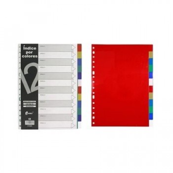 INDICES SEPARADORES 13 MM X 43 MM BISMARK 140 UDS COLORES BASIC POESSA