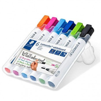 ROTULADOR PIZARRA ESTUCHE 6UDS. LUMOCOLOR 351 PTA.CONICA STAEDTLER