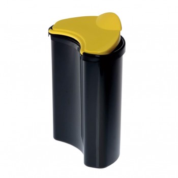 SELECTOR DE RESIDUOS SOSTENIBLE 4 LITROS BASE NEGRA TAPA AMARILLA