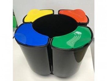 SELECTOR DE RESIDUOS SOSTENIBLE 4 LITROS BASE NEGRA TAPA VERDE